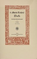D. Martin Luthers Werke. Kritische Gesamtausgabe (Weimarer Ausgabe)