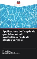 Applications de l'oxyde de graphène réduit synthétisé à l'aide de plantes vertes e