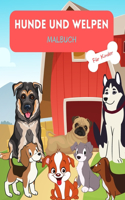 Hunde und Welpen Malbuch