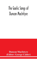 Gaelic songs of Duncan MacIntyre