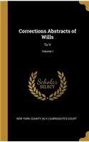 Corrections Abstracts of Wills