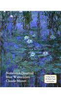 Notebook/Journal - Blue Waterlilies - Claude Monet