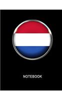 Notebook. Netherlands Flag Cover. Composition Notebook. College Ruled. 8.5 x 11. 120 Pages.