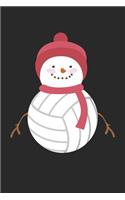 Christmas Notebook - Christmas Volleyball Volleyball Snowman Christmas Gift - Christmas Journal - Christmas Diary: Medium College-Ruled Journey Diary, 110 page, Lined, 6x9 (15.2 x 22.9 cm)