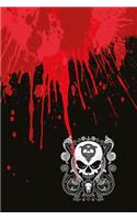 Bloody curly skull notebook