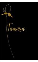 Tamara: Personalized Writing Journal for Women - Elegant Black and Gold