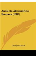 Analecta Alexandrino-Romana (1880)