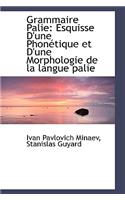 Grammaire Palie: Esquisse D'Une Phon Tique Et D'Une Morphologie de La Langue Palie