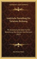 Analytische Darstellung Der Variations-Rechnung