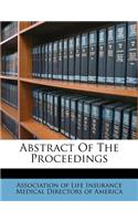 Abstract of the Proceedings