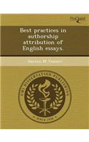 Best Practices in Authorship Attribution of English Essays