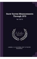 Snow Survey Measurements Through 1970