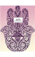Hamsa Design Dot Grid Journal: Pink and Purple (Dotted Notebooks)