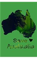 Pray for Australia Rain Save Koala Kangaroo Animals People notebook