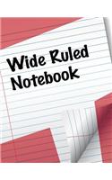 Wide Ruled Notebook: (English)