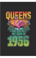 Queens Are Born In 1956: Graph Ruled Notebook - Journal for Birthday Gift Idea