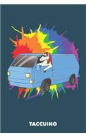 Taccuino: Unicorno Hippie A5 pagina bianca - 120 pagine per amanti unicorno (azzurro)