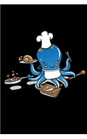 Chef Octopus: 6x9 Ruled Notebook, Journal, Daily Diary, Organizer, Planner