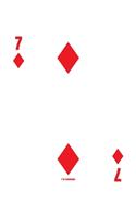 7 Of Diamonds: Poker Card Notebook With Lined Wide Ruled Paper For Work, Home Or School. Cool 5 x 8 Notepad Journal For Taking Notes, Diaries Or Journaling For Pok