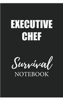 Executive Chef Survival Notebook: Small Undated Weekly Planner for Work and Personal Everyday Use Habit Tracker Password Logbook Music Review Playlist Diary Journal