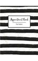 Appointment Book for Salon: Undated 52 Weeks Appointment Planner with Times for Salons, Spas, Hair Stylist, Beauty, Massage, Nails Daily and Hourly Schedule Monday To Sunday 8a