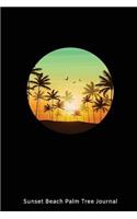 Sunset Beach Palm Tree Journal