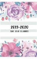 2019-2020 Two Year Planner: Floral Cover, 24 Month Calendar Planner, Two Year Monthly Planner, Agenda Planner and Schedule Organizer, Journal Planner Personal Management Record(6 2 Year Calendar Logbook Diary Notebook)