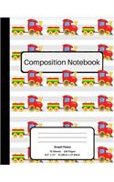 Graph Paper: Train Composition Notebook, Graph Paper, Student Exercise Book Math Science Grid 150 pages Trains Are Awesome Series