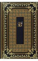 Gold Label Monogram B Notebook: Vintage Design Leather Look Matte Cover Paperback 6x9" Notebook 160 pages(Gold Label Set of Journals Planners Diaries Notebooks Paperback Matte Finish Cover)
