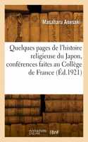 Quelques Pages de l'Histoire Religieuse Du Japon, Conférences Faites Au Collège de France