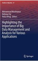 Highlighting the Importance of Big Data Management and Analysis for Various Applications