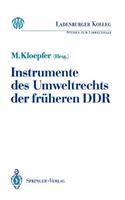 Instrumente Des Umweltrechts Der Früheren Ddr