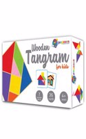 Popcorn Games & Puzzles Wooden Tangram For Kids With 36 Flash Cards | Age 4+