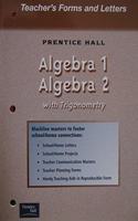 Algebra 1 5e (Smith) Teacher Forms & Letters 2001c