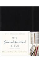 NIV, Journal the Word Bible, Hardcover, Black: Reflect, Journal, or Create Art Next to Your Favorite Verses(English)