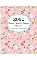 2020 Weekly / Monthly Planner 13 Months - December 2019 - December 2020