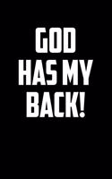 God Has My Back: Christian Gratitude Journal: Portable 6x9 Journal Notebook with Christian Quote: Inspirational Gifts for Religious Men & Women (Gratitude Journal)