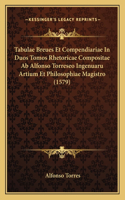 Tabulae Breues Et Compendiariae In Duos Tomos Rhetoricae Compositae Ab Alfonso Torreseo Ingenuaru Artium Et Philosophiae Magistro (1579)