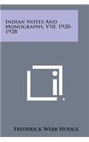 Indian Notes and Monographs, V10, 1920-1928