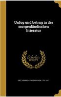 Unfug und betrug in der morgenländischen litteratur