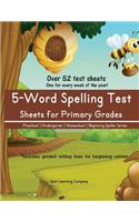 5-Word Spelling Test Sheets for Primary Grades