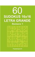 60 Sudokus 16x16 Letra Grande - N. 1