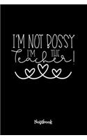 I'm No Bussy I'm The Teacher Journal Black Cover