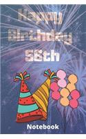Happy birthday 56th notebook