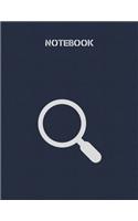 Notebook: Lined Notebook 100 Pages (8.5 x 11 inches), Used as a Journal, Diary, or Composition book - Search