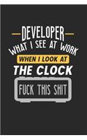 Developer What I See At Work: Funny Journal - 6x9 Notebook - 120 pages - Dot Grid