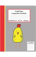 Graph Composition Notebook 4 Squares per inch 4x4 Quad Ruled 4 to 1 / 8.5 x 11 100 Sheets