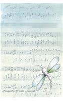 Dragonfly Music Journal: Lined Paper & Staff Paper For Notes, Lyrics And Music. For Musicians, Music Lovers, Students, Songwriting, 135 Pages, 6x9