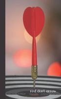 red dart arrow: small lined Darts Notebook / Travel Journal to write in (6'' x 9'') 120 pages