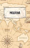 Moldova: Dotted Travel Diary Notebook or Journey Dotted Grid Journal - Holiday Trip Pocketbook for Men and Women with Dots